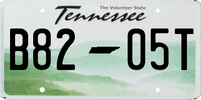 TN license plate B8205T