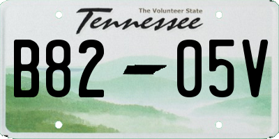 TN license plate B8205V