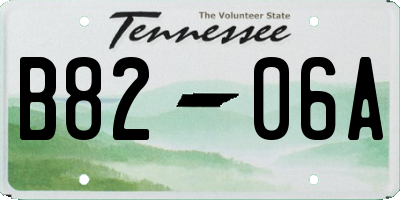 TN license plate B8206A