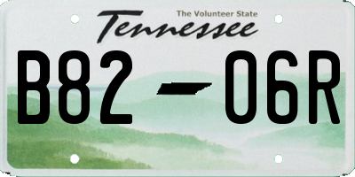 TN license plate B8206R