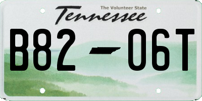 TN license plate B8206T
