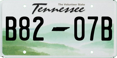 TN license plate B8207B