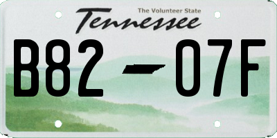 TN license plate B8207F