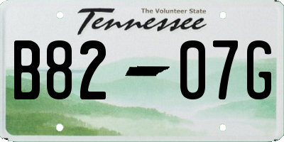 TN license plate B8207G