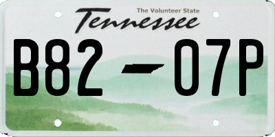 TN license plate B8207P