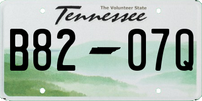 TN license plate B8207Q