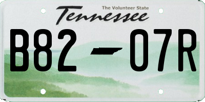 TN license plate B8207R