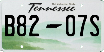 TN license plate B8207S