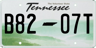TN license plate B8207T