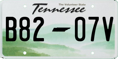 TN license plate B8207V