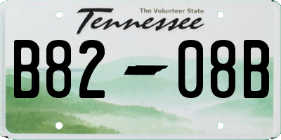 TN license plate B8208B