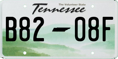 TN license plate B8208F