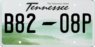 TN license plate B8208P