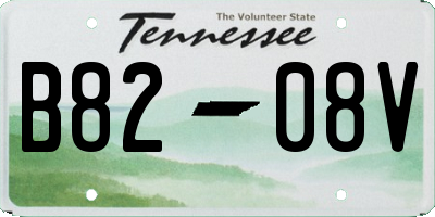 TN license plate B8208V