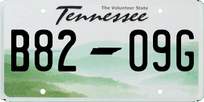 TN license plate B8209G