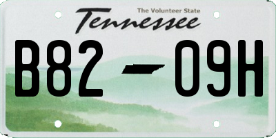 TN license plate B8209H