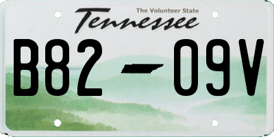 TN license plate B8209V