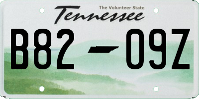 TN license plate B8209Z