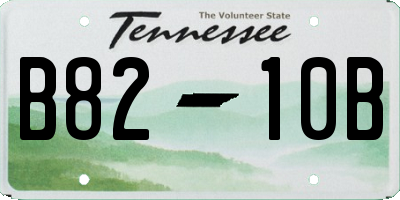 TN license plate B8210B
