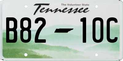 TN license plate B8210C