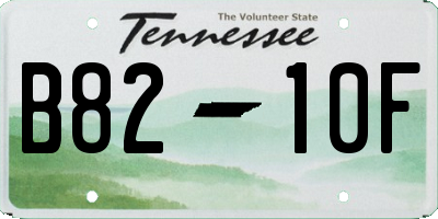 TN license plate B8210F