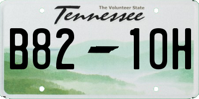 TN license plate B8210H