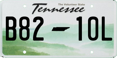 TN license plate B8210L