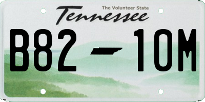 TN license plate B8210M
