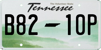 TN license plate B8210P