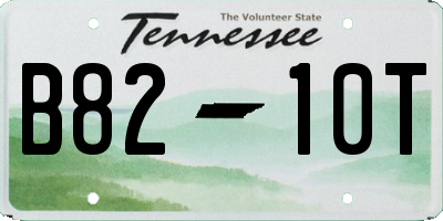 TN license plate B8210T
