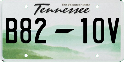 TN license plate B8210V
