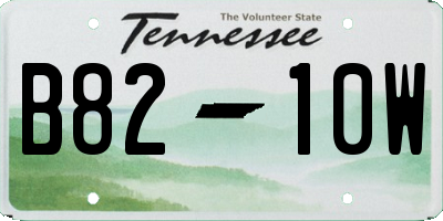 TN license plate B8210W