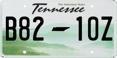 TN license plate B8210Z