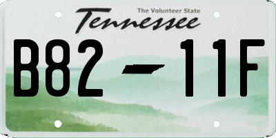 TN license plate B8211F