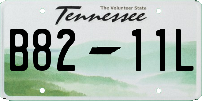 TN license plate B8211L