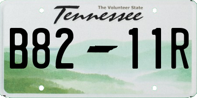 TN license plate B8211R