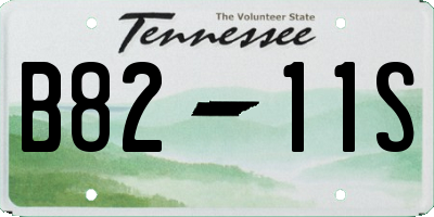 TN license plate B8211S