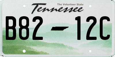 TN license plate B8212C
