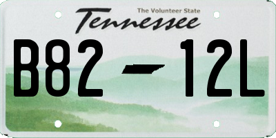 TN license plate B8212L