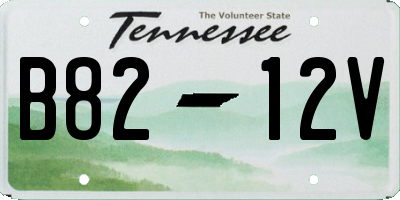 TN license plate B8212V