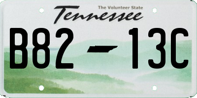 TN license plate B8213C