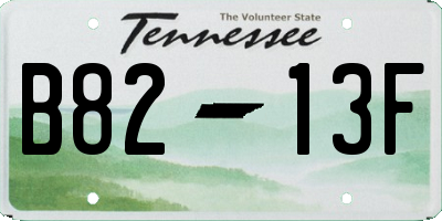TN license plate B8213F