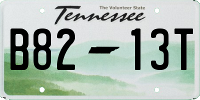 TN license plate B8213T