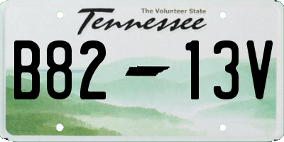 TN license plate B8213V