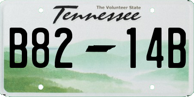 TN license plate B8214B