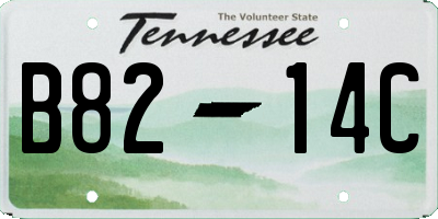 TN license plate B8214C