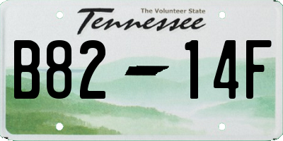 TN license plate B8214F