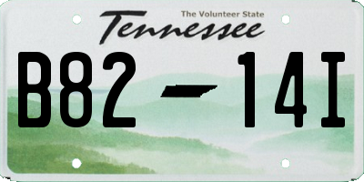 TN license plate B8214I