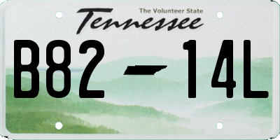 TN license plate B8214L