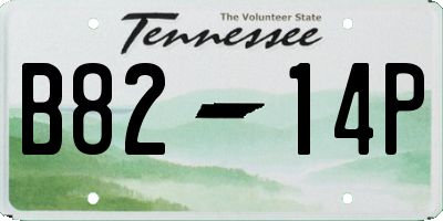 TN license plate B8214P